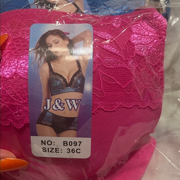 Colorful Lace Bra Set - Picture 3 of 3